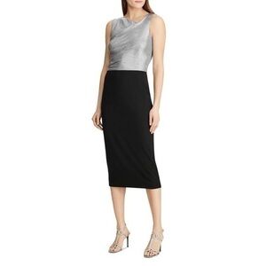 Lauren Ralph Lauren Metallic Color-Block Sheath Dress